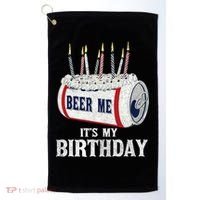 Beer Me Its My Birthday Funny Drinking Party Golf Towel thumb 0