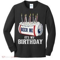 Beer Me Its My Birthday Funny Drinking Party Kids Long Sleeve Shirt thumb 0