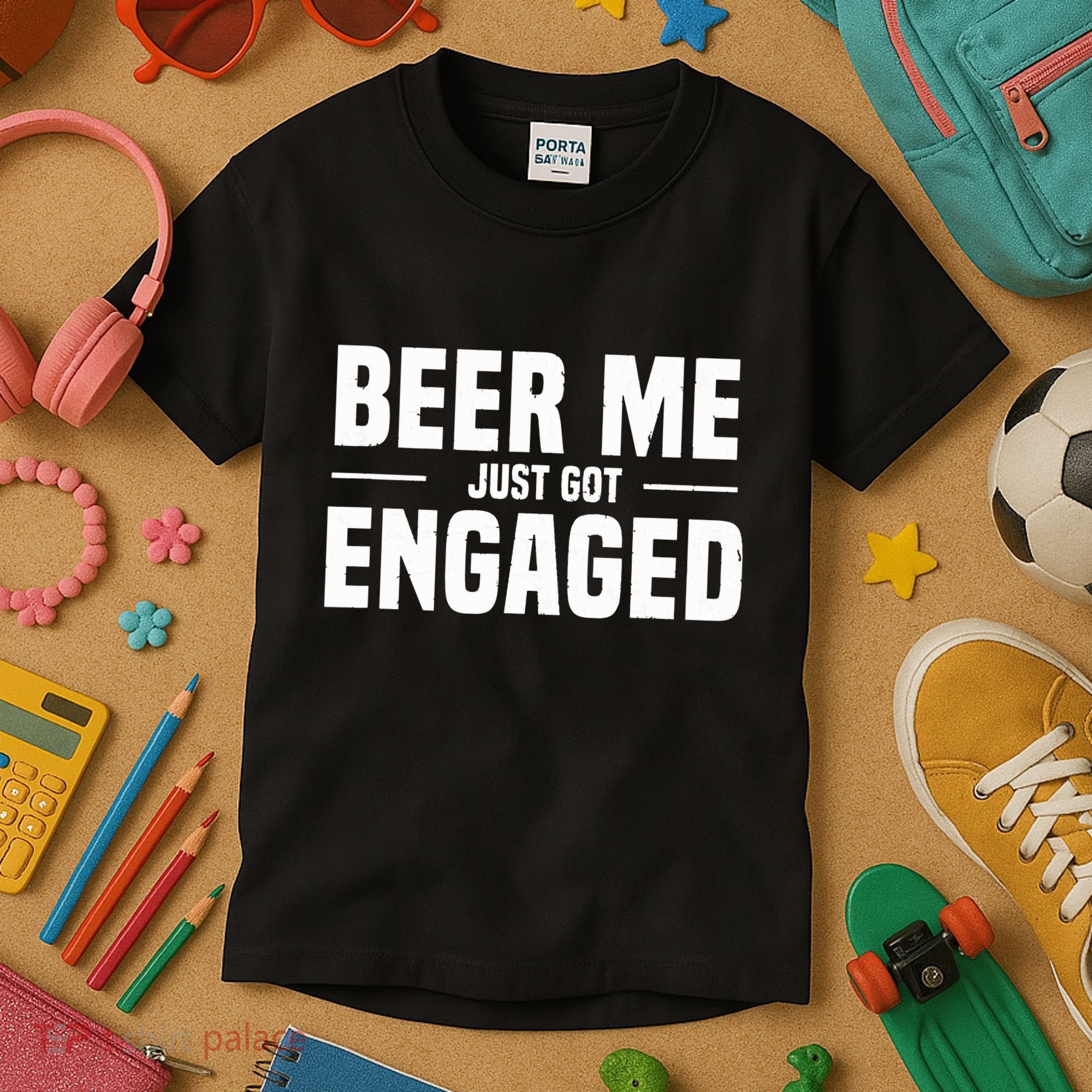 Beer Me I Just Got Engaged Funny Engagement Gift Kids T-Shirt