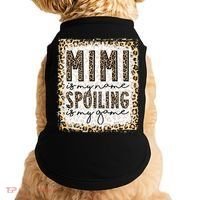 Bleached Mimi Is My Name Spoiling Is My Game Funny Mimi Life Gift Doggie Tank thumb 0