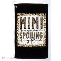 Bleached Mimi Is My Name Spoiling Is My Game Funny Mimi Life Gift Golf Towel thumb 0