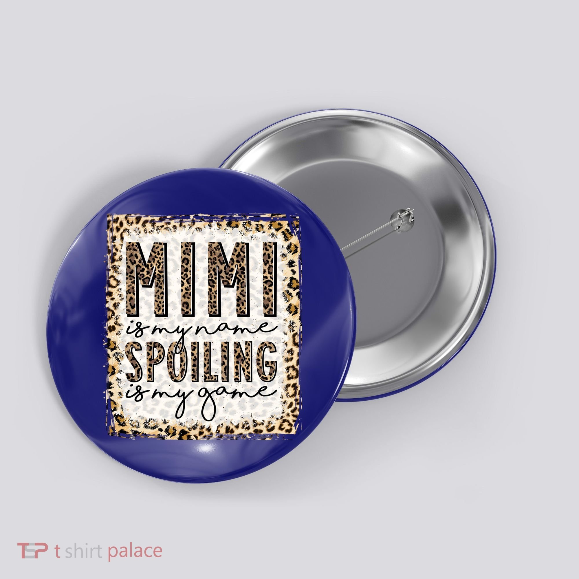 Bleached Mimi Is My Name Spoiling Is My Game Funny Mimi Life Gift Button