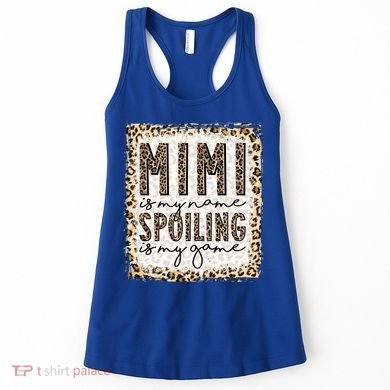 Bleached Mimi Is My Name Spoiling Is My Game Funny Mimi Life Gift Women's Tank Top