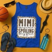 Bleached Mimi Is My Name Spoiling Is My Game Funny Mimi Life Gift Tank Top thumb 4