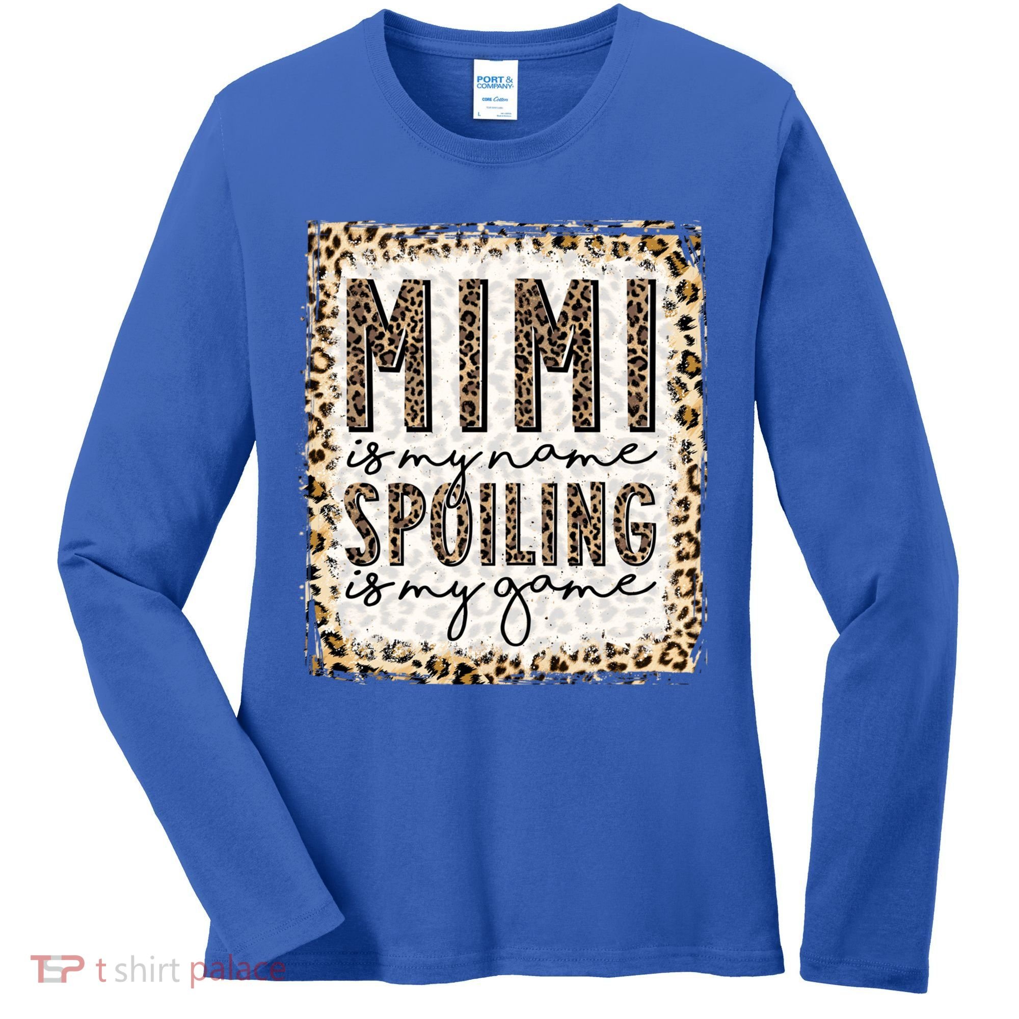 Bleached Mimi Is My Name Spoiling Is My Game Funny Mimi Life Gift Women's Long Sleeve Shirt