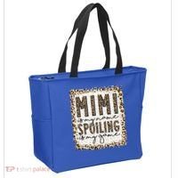Bleached Mimi Is My Name Spoiling Is My Game Funny Mimi Life Gift Tote Bag thumb 2