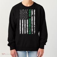 Baltimore Maryland Irish American Ireland US Flag Women's Sweatshirt thumb 0