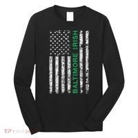 Baltimore Maryland Irish American Ireland US Flag Long Sleeve Shirt thumb 0