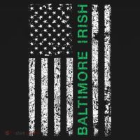 Baltimore Maryland Irish American Ireland US Flag Women's Hoodie thumb 2