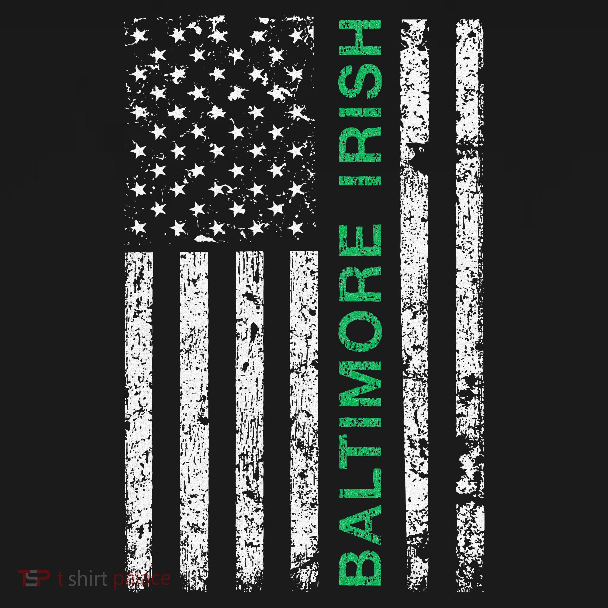 Baltimore Maryland Irish American Ireland US Flag Women's Hoodie