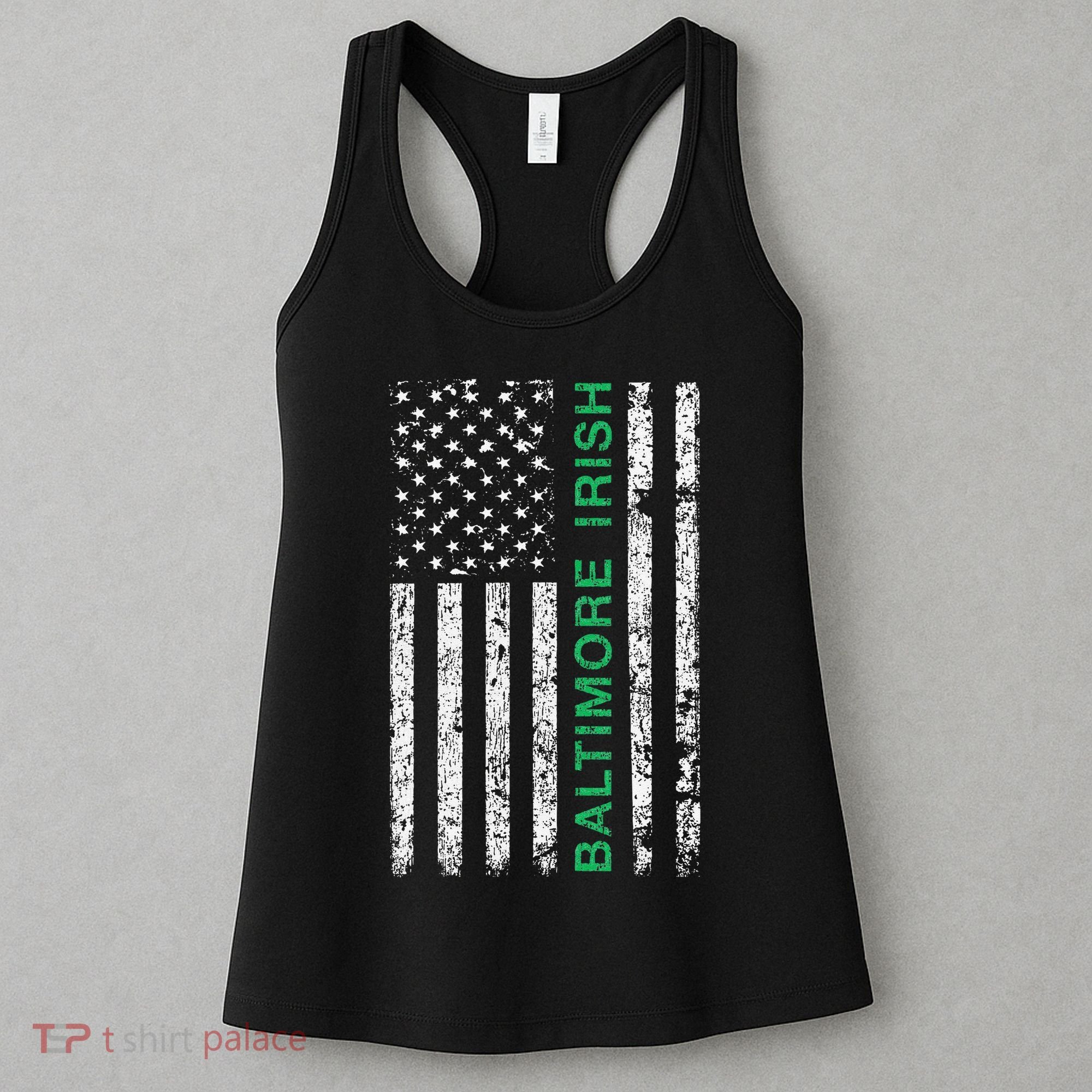 Baltimore Maryland Irish American Ireland US Flag Women's Tank Top