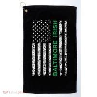 Baltimore Maryland Irish American Ireland US Flag Golf Towel thumb 0