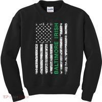 Baltimore Maryland Irish American Ireland US Flag Kids Sweatshirt thumb 0