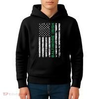 Baltimore Maryland Irish American Ireland US Flag Kids Hoodie thumb 4