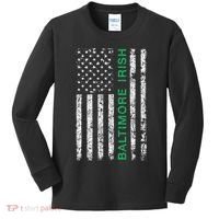 Baltimore Maryland Irish American Ireland US Flag Kids Long Sleeve Shirt thumb 0