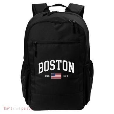 Boston Massachusetts July 4th Us Flag Retro Throwback Backpack