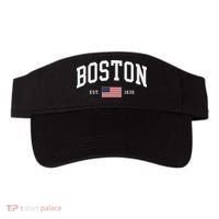 Boston Massachusetts July 4th Us Flag Retro Throwback Visor thumb 0