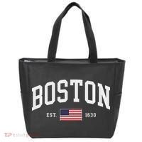 Boston Massachusetts July 4th Us Flag Retro Throwback Tote Bag thumb 0