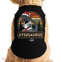 Brazilian Mma Jiu Jitsu Jitsusaurus Dinosaurs Christmas Gift Doggie Tank thumb 0