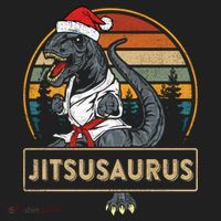 Brazilian Mma Jiu Jitsu Jitsusaurus Dinosaurs Christmas Gift Beanie thumb 2