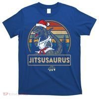 Brazilian Mma Jiu Jitsu Jitsusaurus Dinosaurs Christmas Gift T-Shirt thumb 0