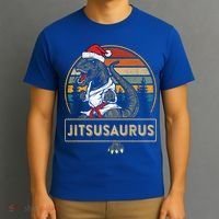 Brazilian Mma Jiu Jitsu Jitsusaurus Dinosaurs Christmas Gift T-Shirt thumb 3