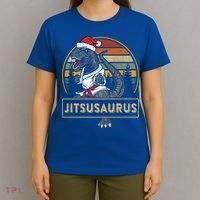 Brazilian Mma Jiu Jitsu Jitsusaurus Dinosaurs Christmas Gift T-Shirt thumb 4