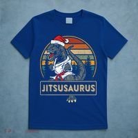Brazilian Mma Jiu Jitsu Jitsusaurus Dinosaurs Christmas Gift T-Shirt thumb 5