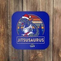 Brazilian Mma Jiu Jitsu Jitsusaurus Dinosaurs Christmas Gift Coaster thumb 0