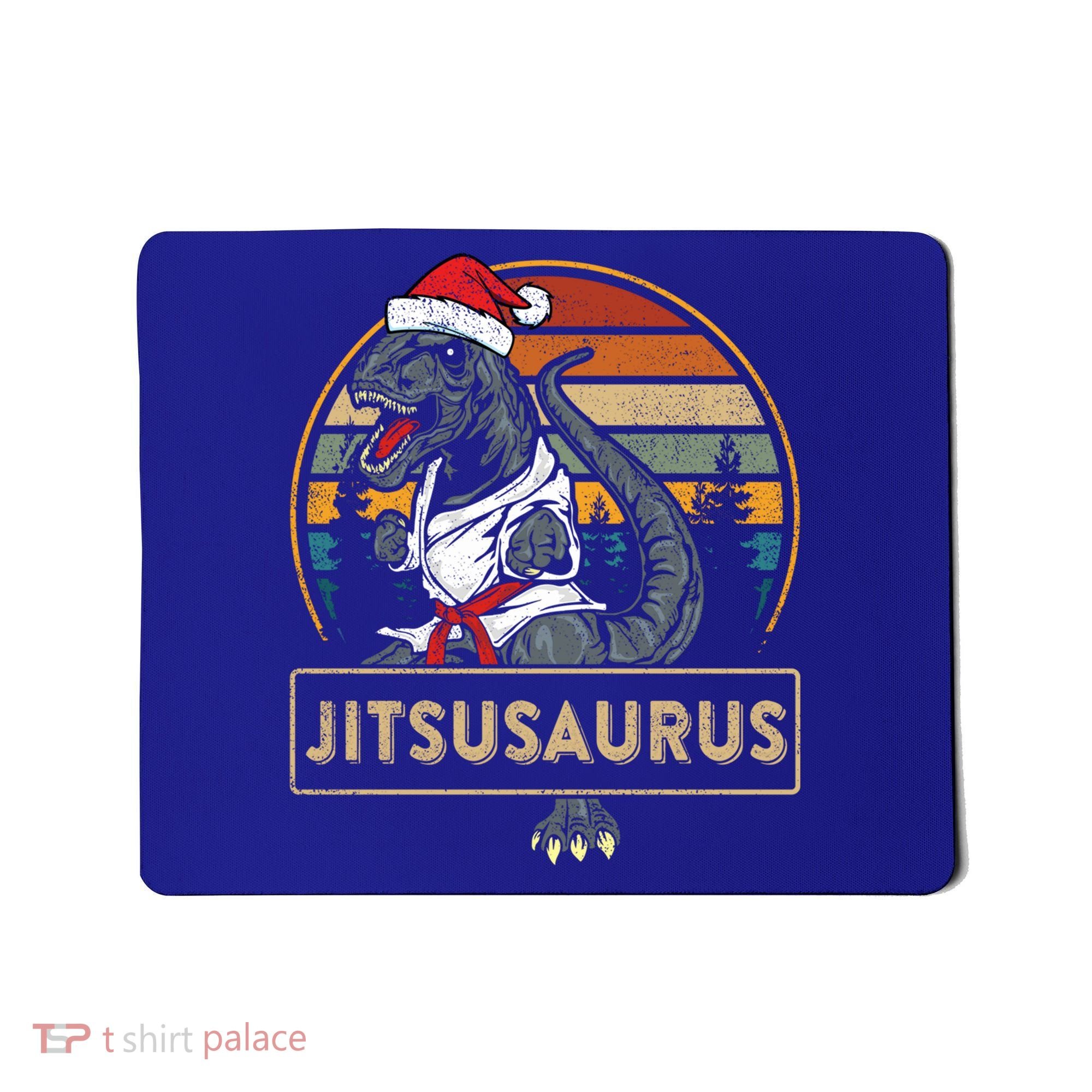 Brazilian Mma Jiu Jitsu Jitsusaurus Dinosaurs Christmas Gift Mousepad
