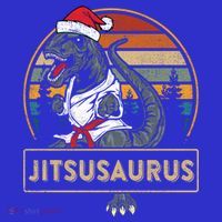 Brazilian Mma Jiu Jitsu Jitsusaurus Dinosaurs Christmas Gift Mousepad thumb 1