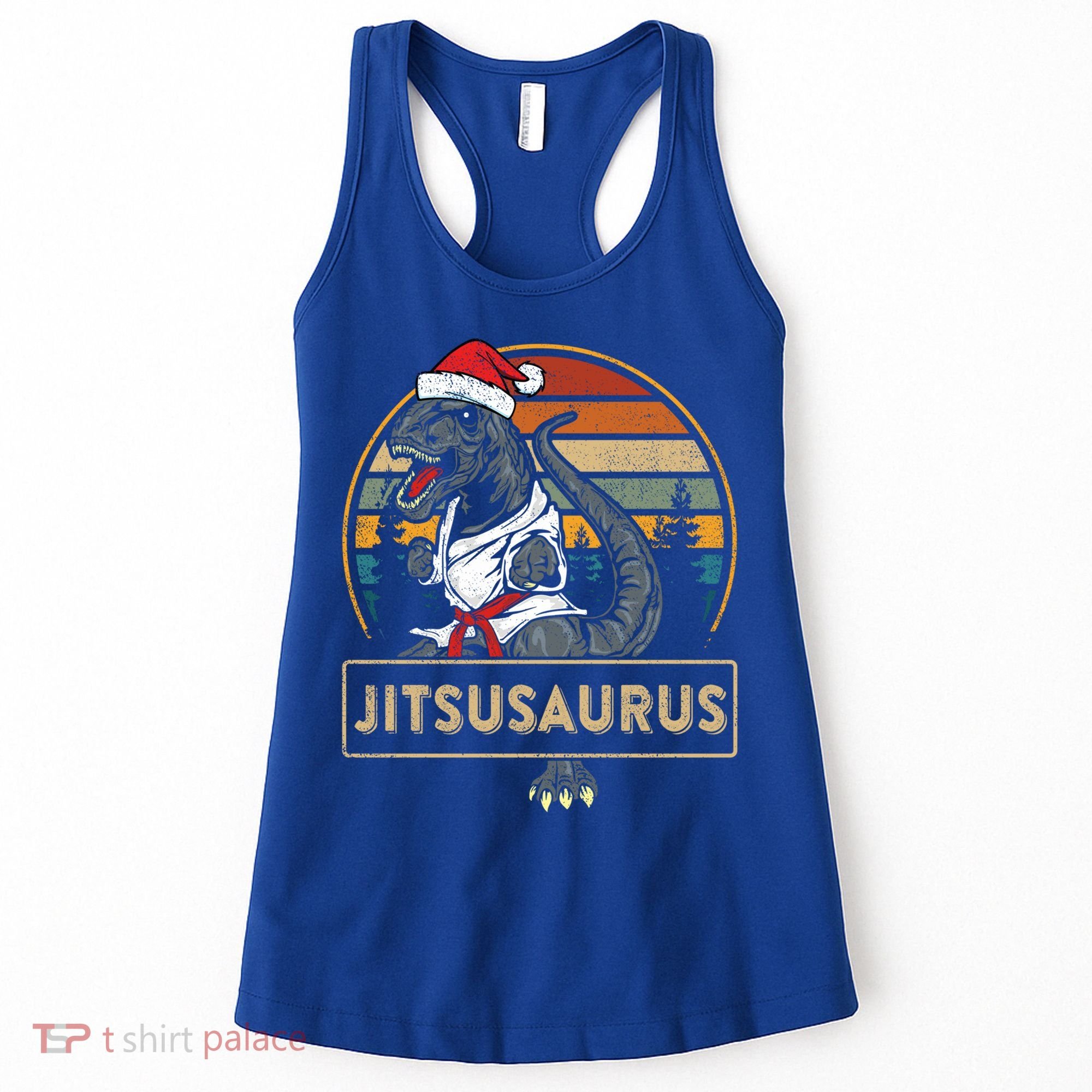 Brazilian Mma Jiu Jitsu Jitsusaurus Dinosaurs Christmas Gift Women's Tank Top