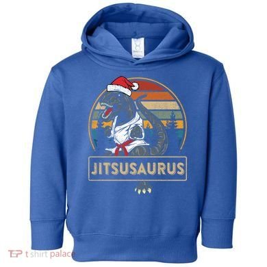 Brazilian Mma Jiu Jitsu Jitsusaurus Dinosaurs Christmas Gift Toddler Hoodie