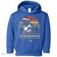 Brazilian Mma Jiu Jitsu Jitsusaurus Dinosaurs Christmas Gift Toddler Hoodie thumb 0