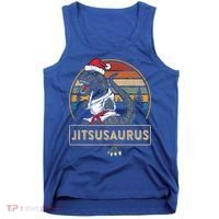 Brazilian Mma Jiu Jitsu Jitsusaurus Dinosaurs Christmas Gift Tank Top thumb 0