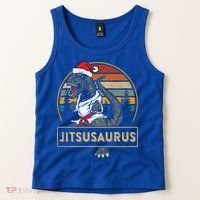Brazilian Mma Jiu Jitsu Jitsusaurus Dinosaurs Christmas Gift Tank Top thumb 2