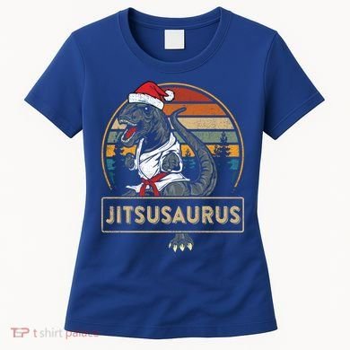 Brazilian Mma Jiu Jitsu Jitsusaurus Dinosaurs Christmas Gift Women's T-Shirt