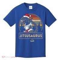 Brazilian Mma Jiu Jitsu Jitsusaurus Dinosaurs Christmas Gift Kids T-Shirt thumb 0