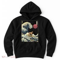 Belgian Malinois Japanese Kanagawa Wave Funny Surf Dog Hoodie thumb 0