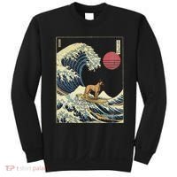 Belgian Malinois Japanese Kanagawa Wave Funny Surf Dog Sweatshirt thumb 0