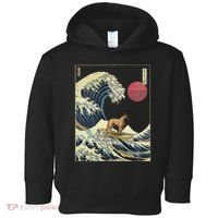 Belgian Malinois Japanese Kanagawa Wave Funny Surf Dog Toddler Hoodie thumb 0