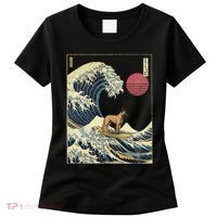 Belgian Malinois Japanese Kanagawa Wave Funny Surf Dog Women's T-Shirt thumb 0
