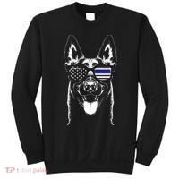 Belgian Malinois K9 Unit Thin Blue Line Flag Police Gift Sweatshirt thumb 0