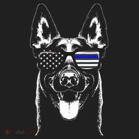 Belgian Malinois K9 Unit Thin Blue Line Flag Police Gift Beanie thumb 2