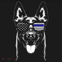 Belgian Malinois K9 Unit Thin Blue Line Flag Police Gift Women's Hoodie thumb 2