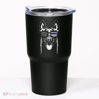 Belgian Malinois K9 Unit Thin Blue Line Flag Police Gift Tumbler thumb 0