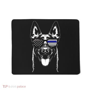 Belgian Malinois K9 Unit Thin Blue Line Flag Police Gift Mousepad