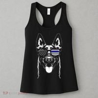 Belgian Malinois K9 Unit Thin Blue Line Flag Police Gift Women's Tank Top thumb 3