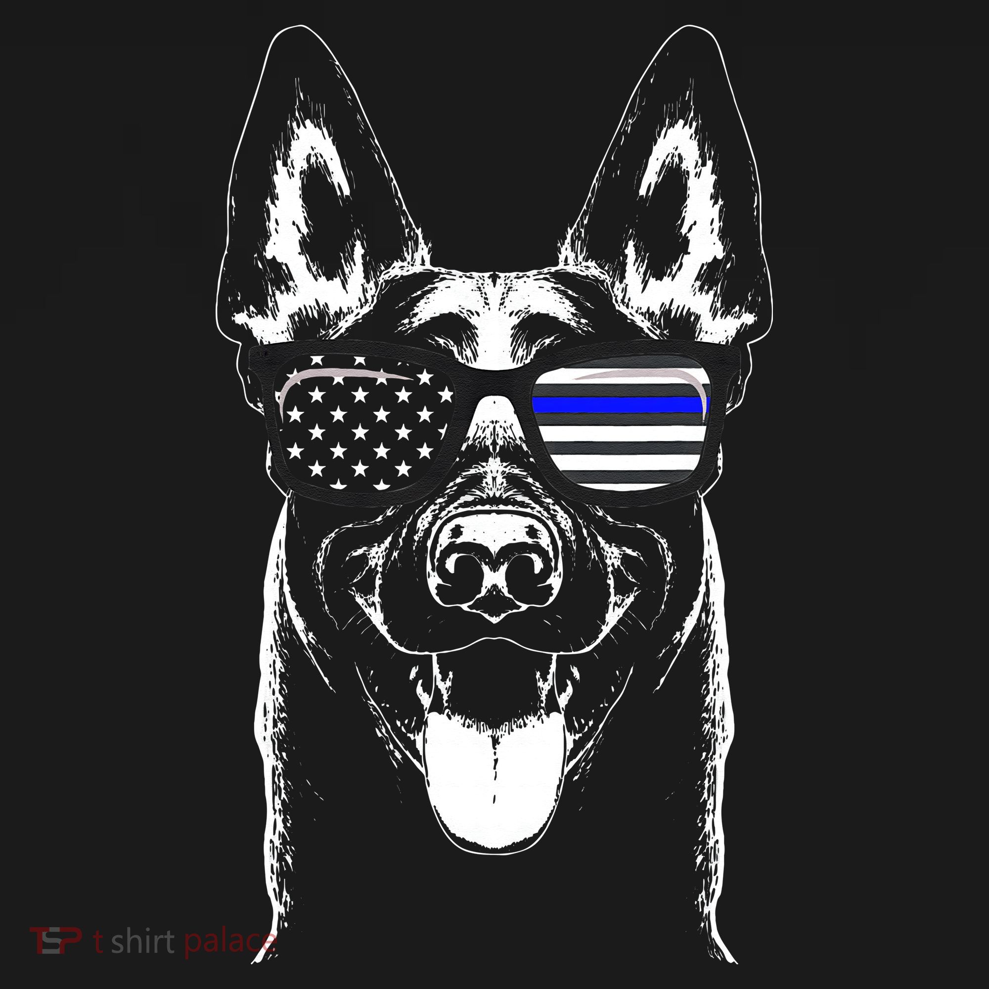Belgian Malinois K9 Unit Thin Blue Line Flag Police Gift Women's Tank Top