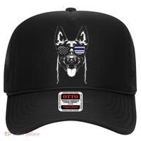 Belgian Malinois K9 Unit Thin Blue Line Flag Police Gift Hat thumb 0